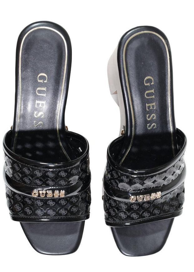 Zoccoli Donna Guess Neri con Plateau e Tacco Largo