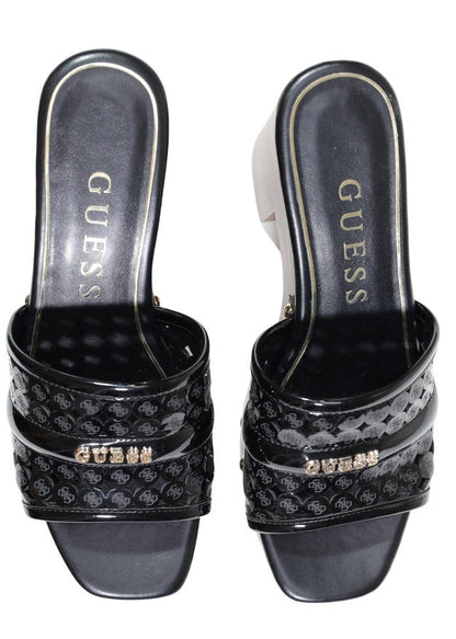 Zoccoli Donna Guess Neri con Plateau e Tacco Largo