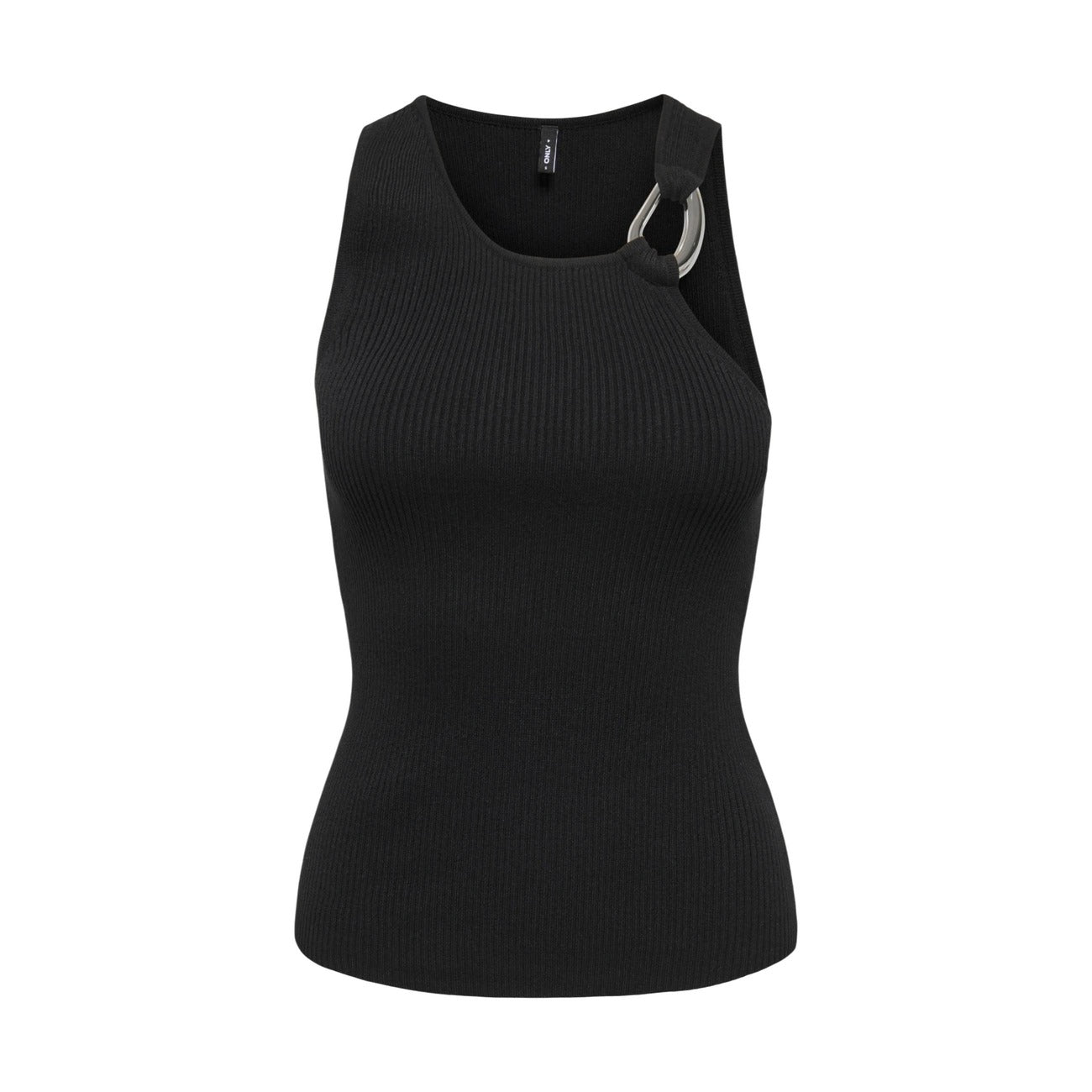 Top Donna Only Nero Smanicato in Viscosa