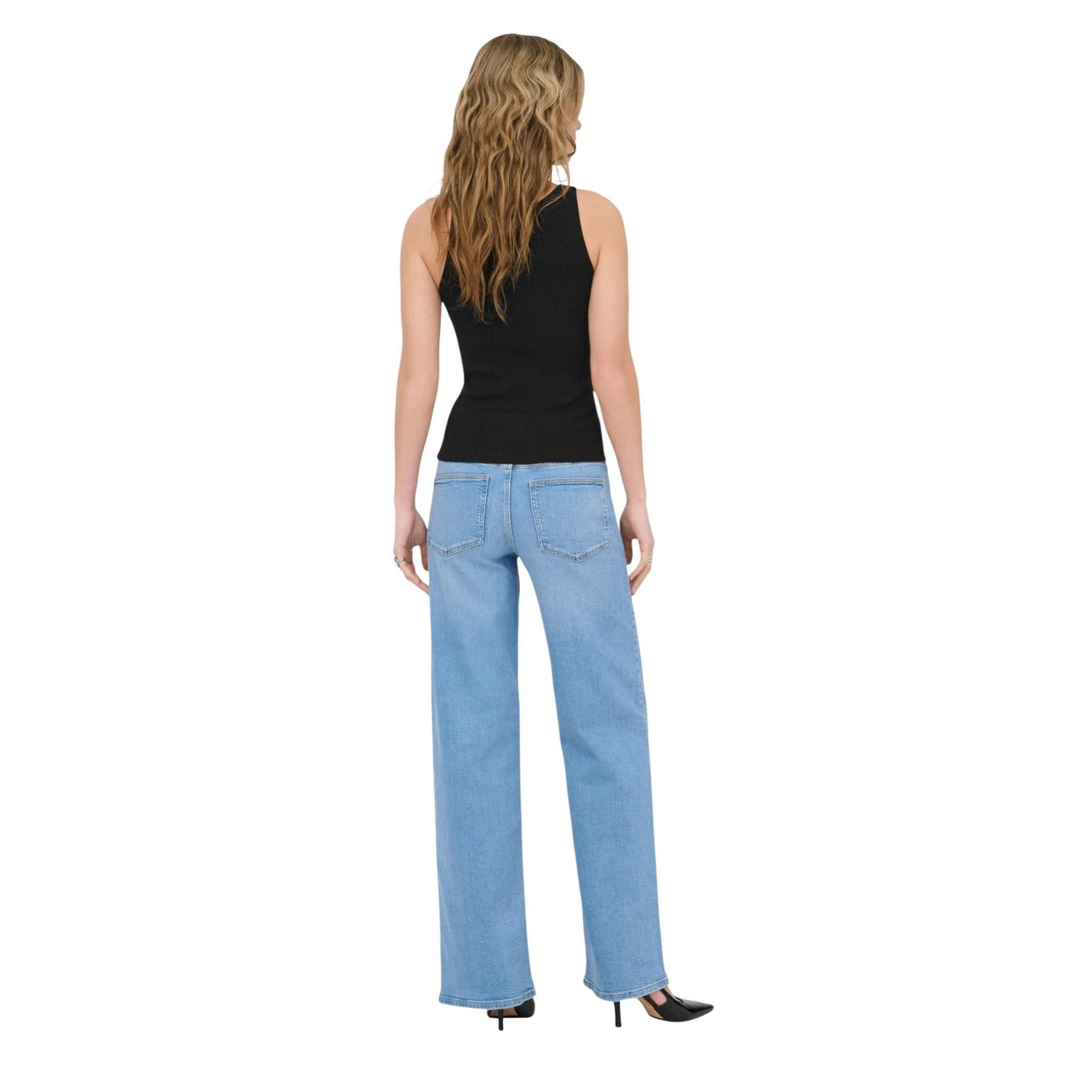 Top Donna Only Nero Smanicato in Viscosa