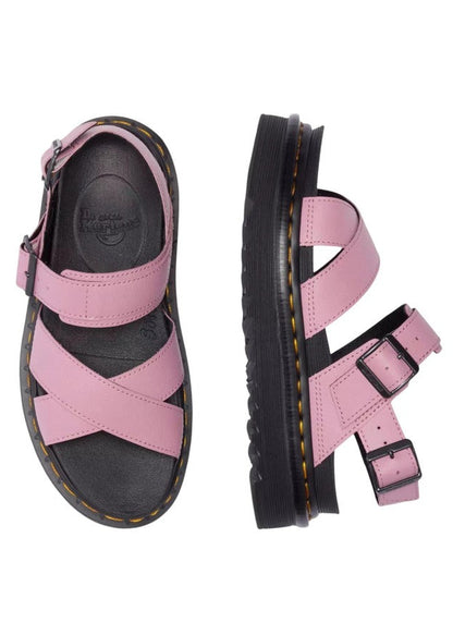 Sandali Donna Dr. Martens Voss II Rosa Pelle