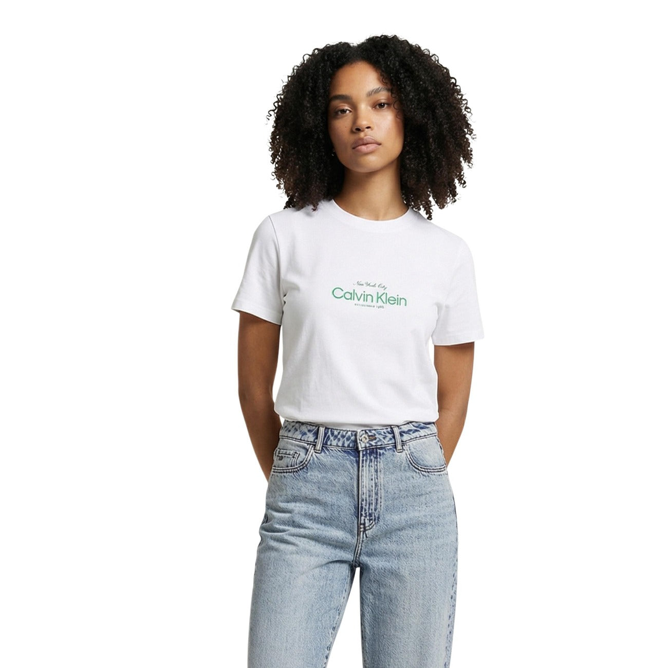 Women's Calvin Klein Jeans Black T-shirt with Print