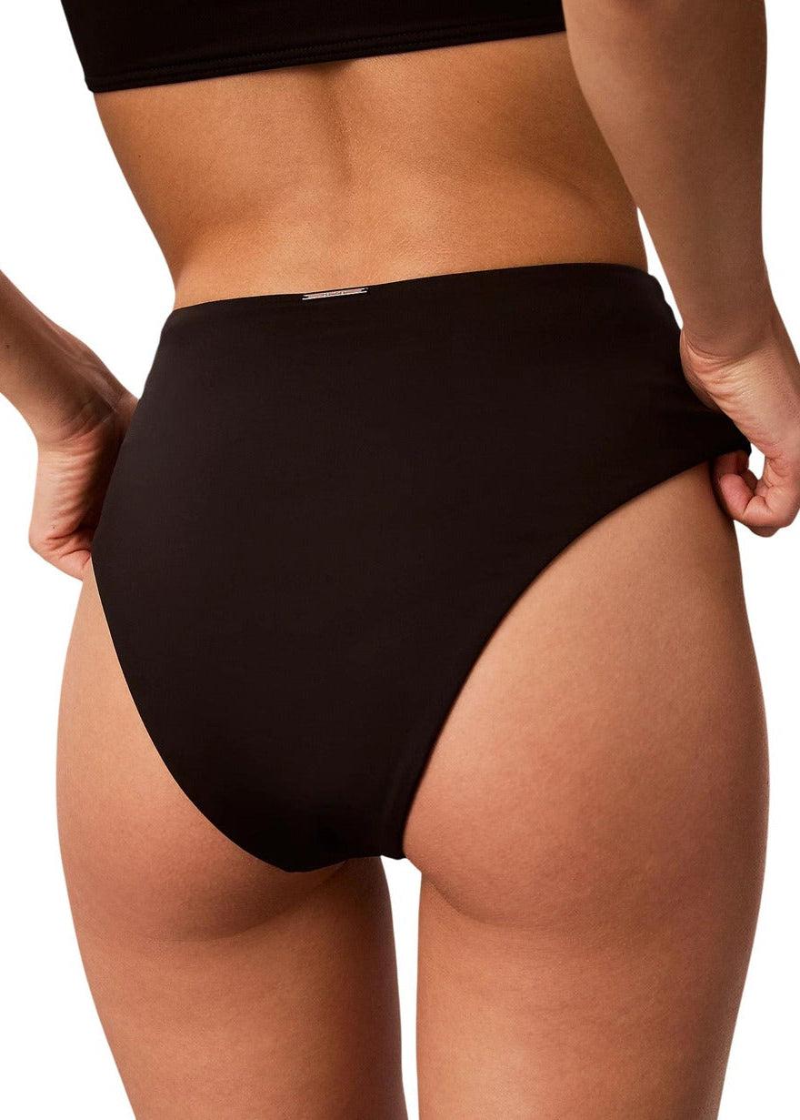Slip Bikini Vita Alta Donna Calvin Klein Jeans Nero