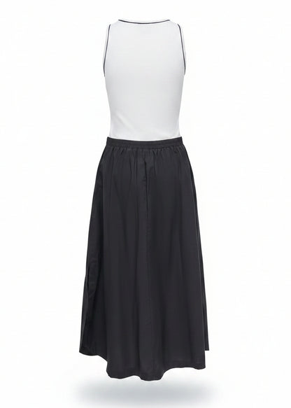 Abito Donna Only Nero Smanicato Scollo Tondo