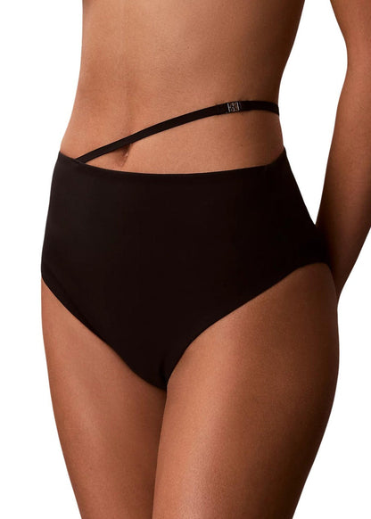 Slip Bikini Donna Calvin Klein Jeans Vita Alta Nero