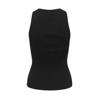 Top Donna Only Nero Smanicato in Viscosa
