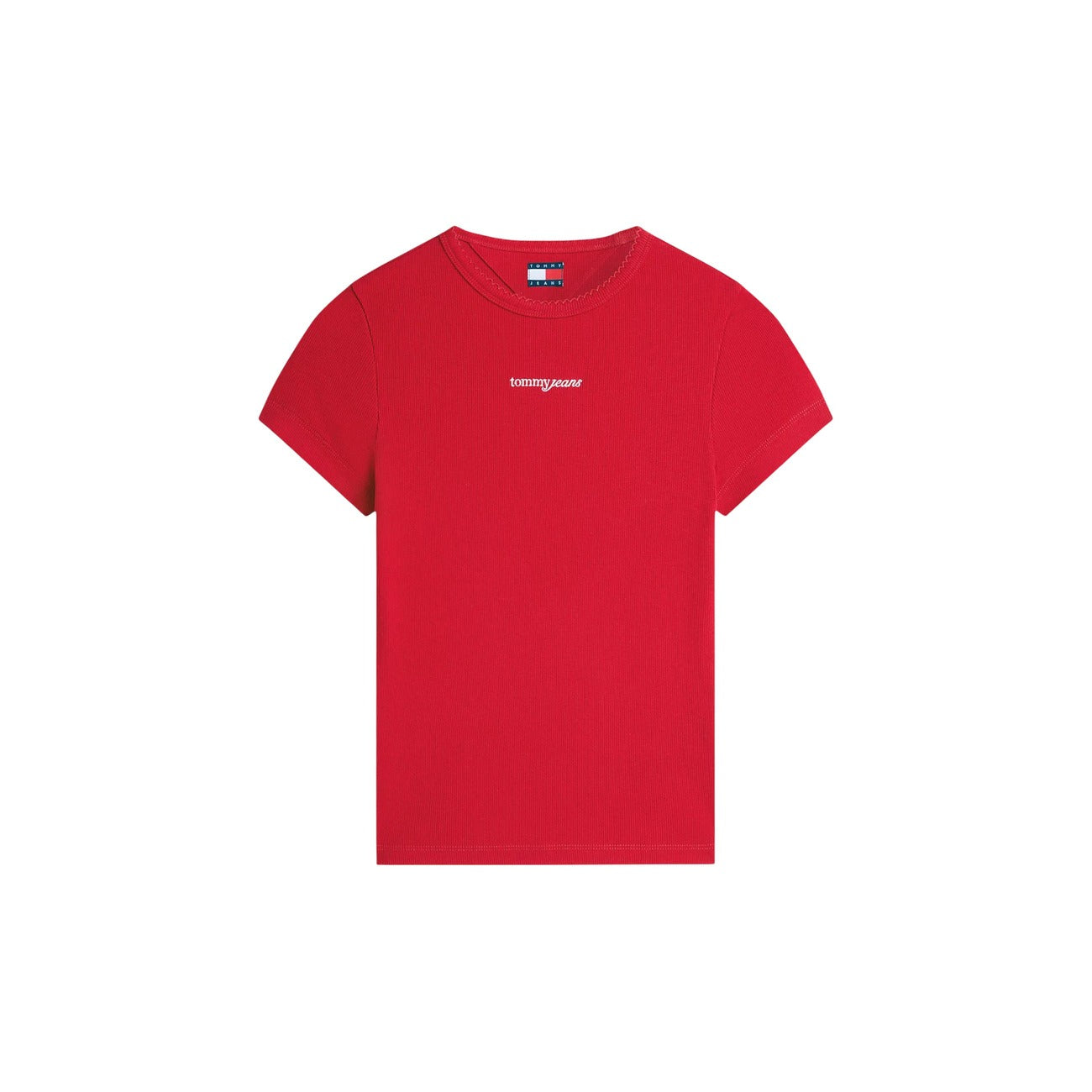 T-Shirt Donna Tommy Hilfiger Jeans Manica Corta Rossa