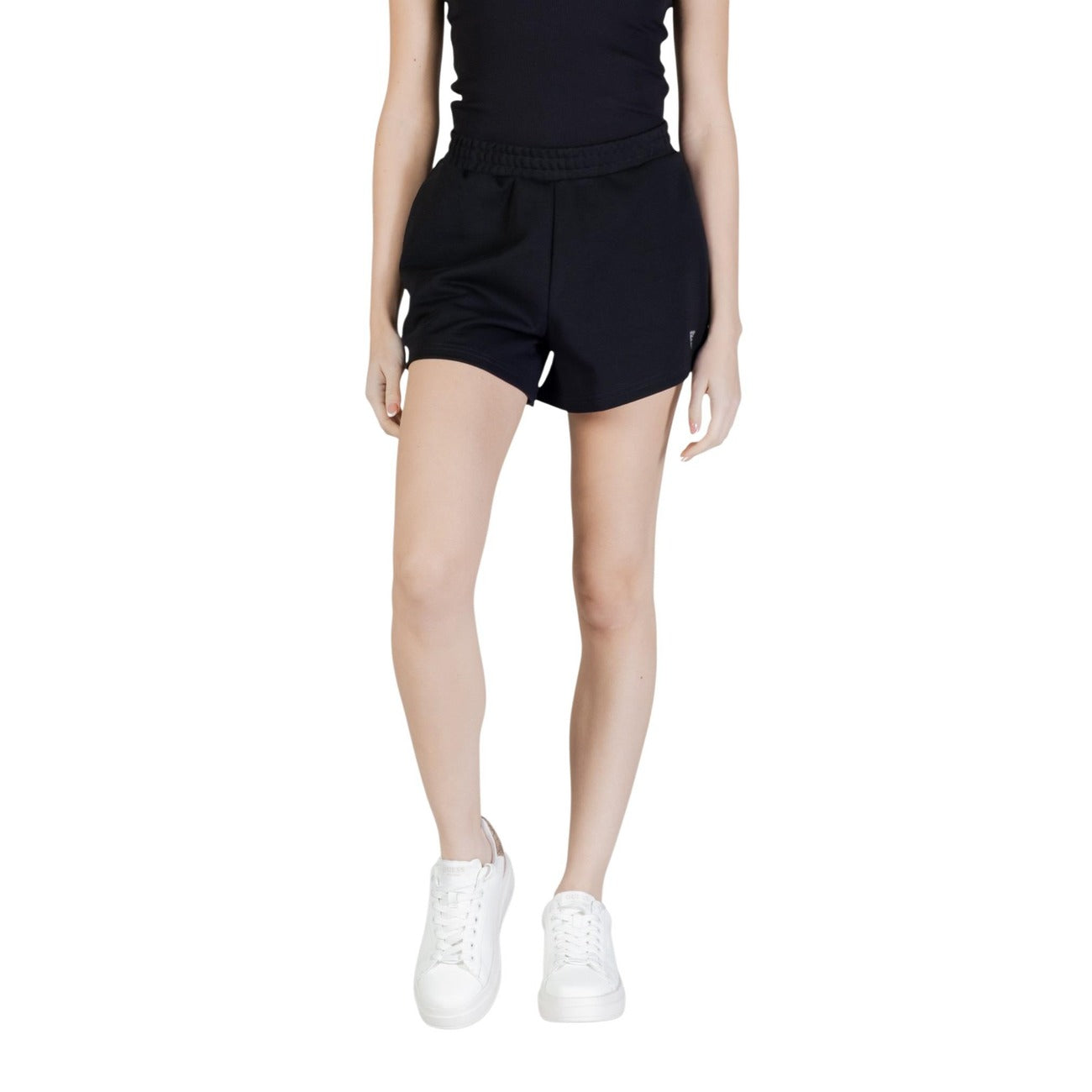 Shorts Donna Guess Active Bianchi con Lacci