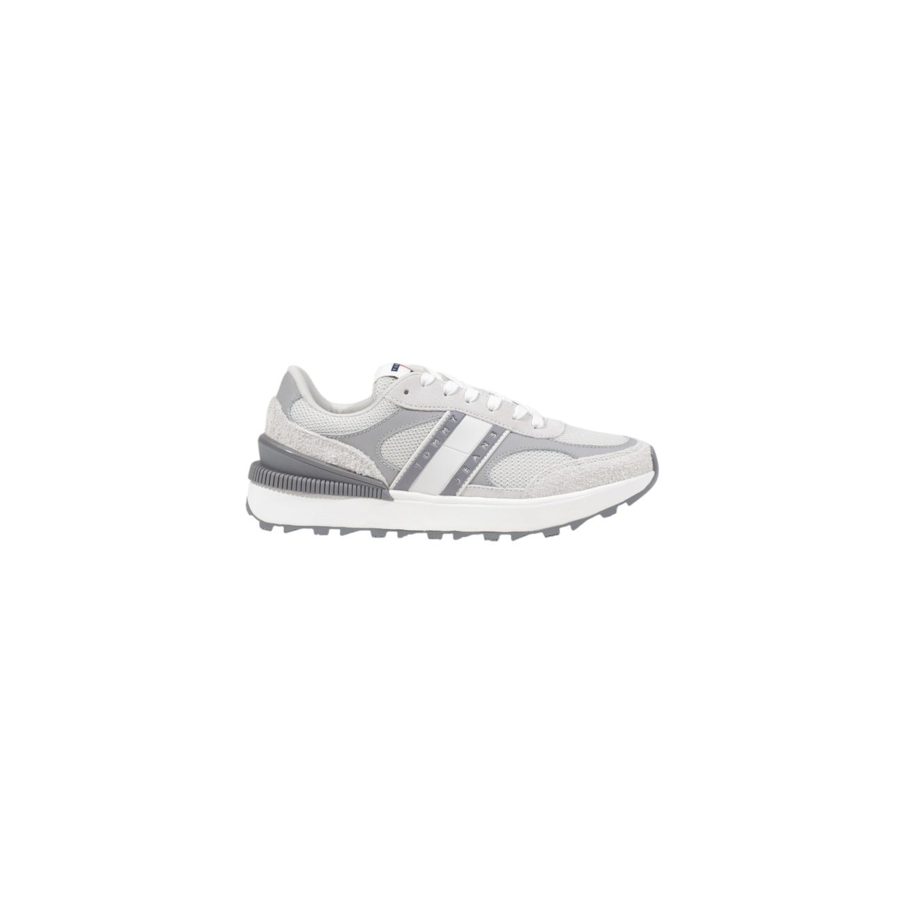 Sneakers Donna Tommy Hilfiger Jeans Grigie in Pelle