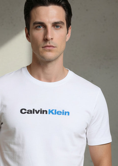 T-Shirt Uomo Calvin Klein Jeans Bianca Stampa