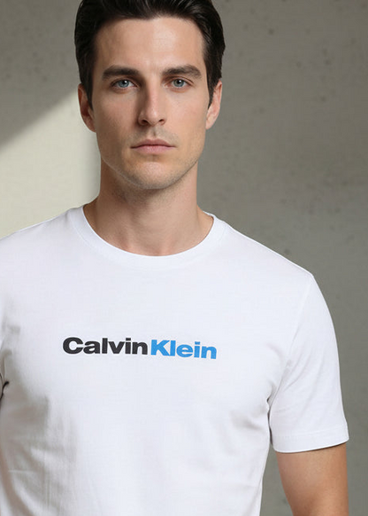 T-Shirt Uomo Calvin Klein Jeans Bianca Stampa