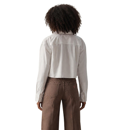 Camicia Donna Calvin Klein Jeans Bianca Manica Lunga
