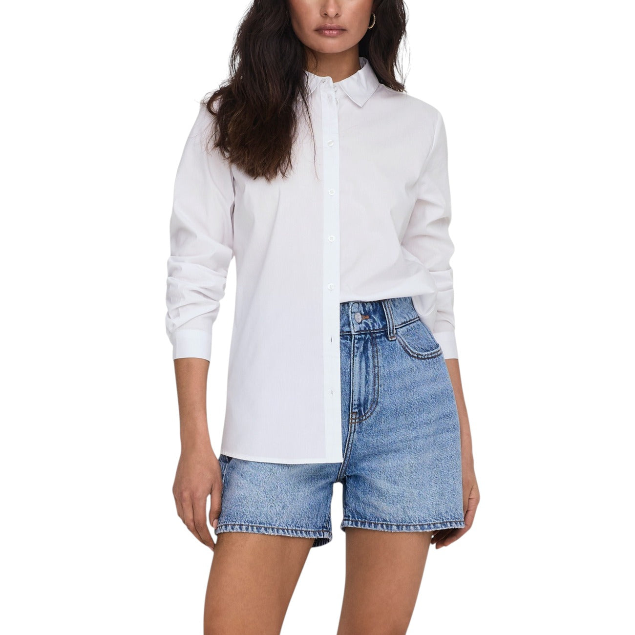 Camicia Donna Jacqueline De Yong Gessata Manica Lunga