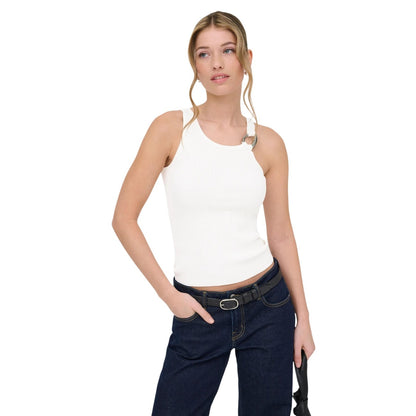 Top Donna Only Nero Smanicato in Viscosa