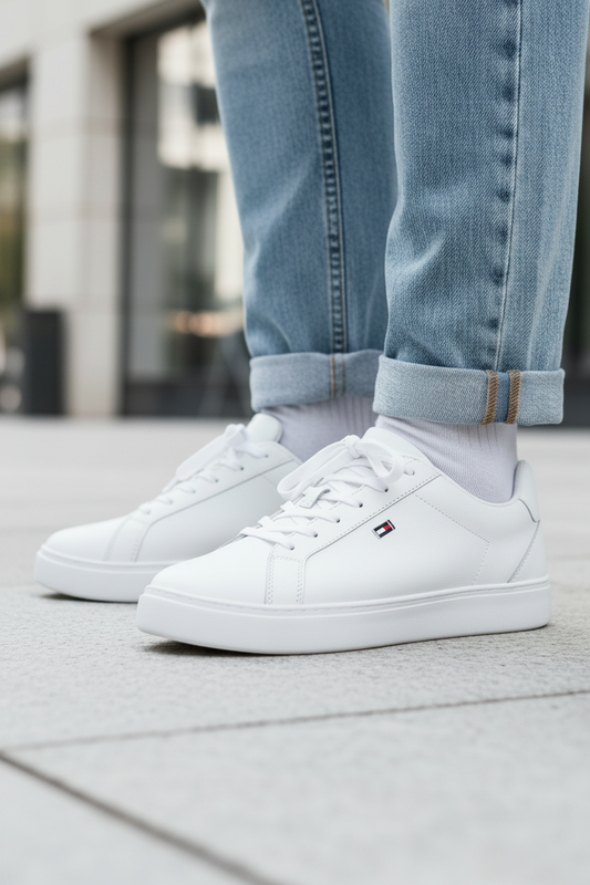 Sneakers Donna Tommy Hilfiger Bianche in Pelle