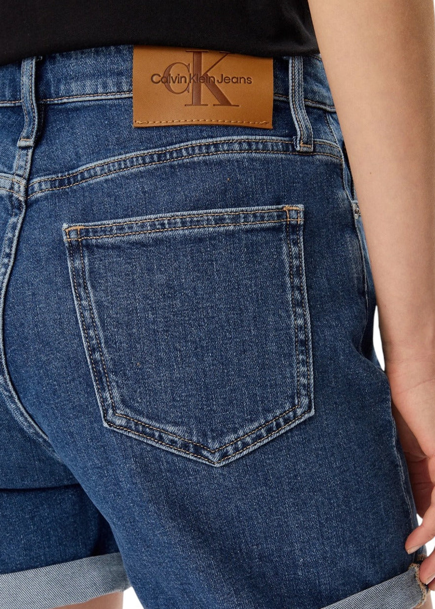 Shorts Donna Calvin Klein Jeans Blu in Cotone