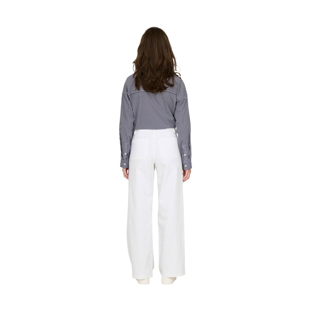 Pantaloni Donna Jacqueline De Yong Bianchi in Cotone