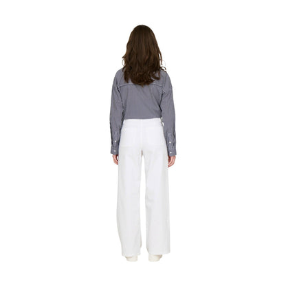 Pantaloni Donna Jacqueline De Yong Bianchi in Cotone