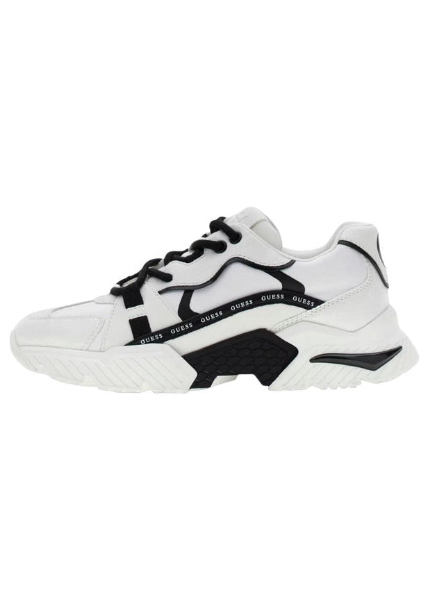Sneakers Donna Guess Carrli6 Nere Fantasia Geometrica