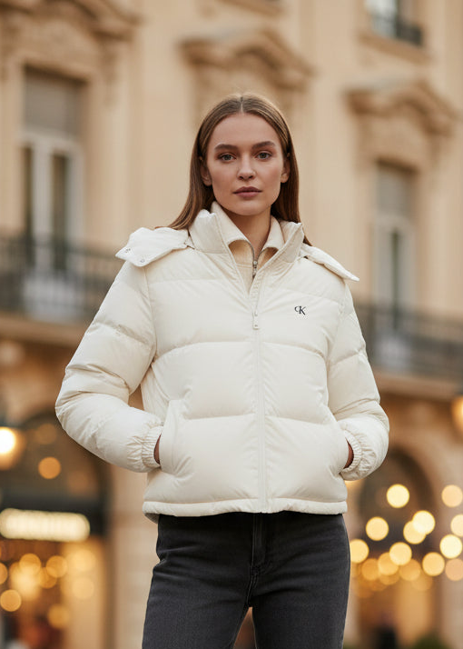 Giubbotto Donna Calvin Klein Jeans Bianco