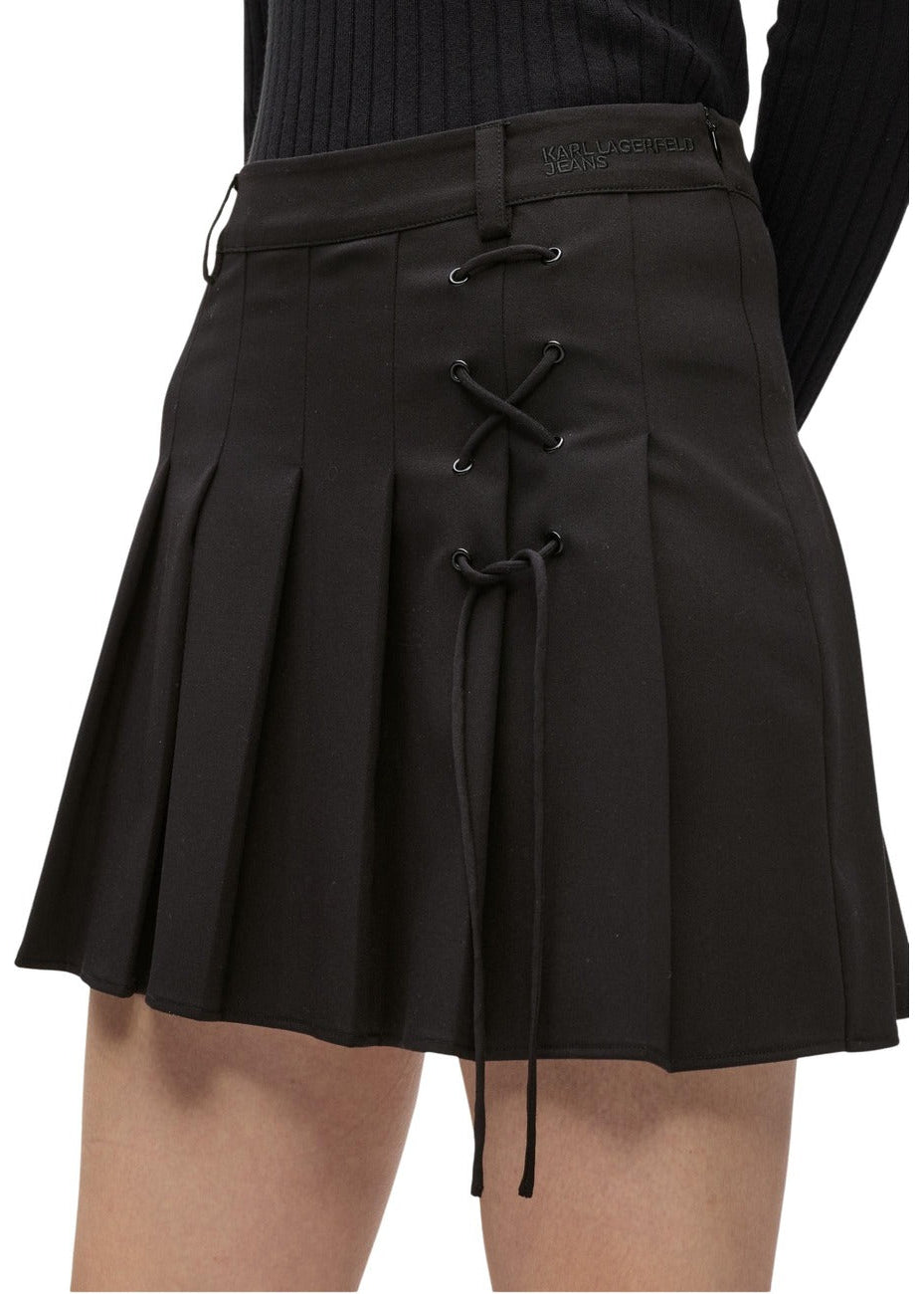 Gonna Donna Karl Lagerfeld Jeans Nera con Cerniera