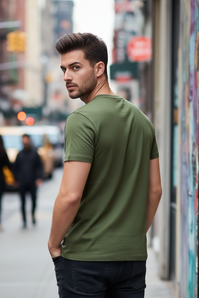 T-shirt_Uomo_Calvin_Klein_Jeans_verde_Essential