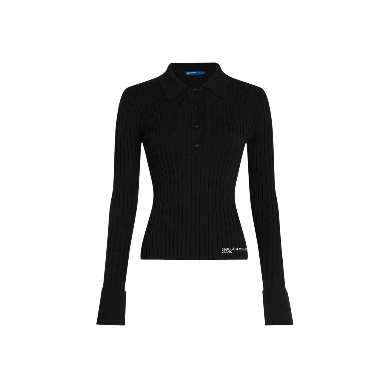 Polo Donna Karl Lagerfeld Jeans Nera in Viscosa