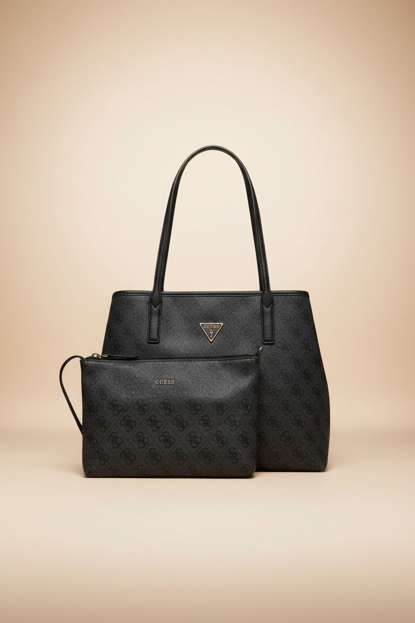 Borsa Donna Guess Grigia con Pochette