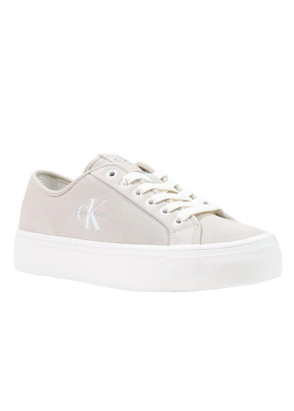Sneakers Donna Calvin Klein Bianche in Pelle