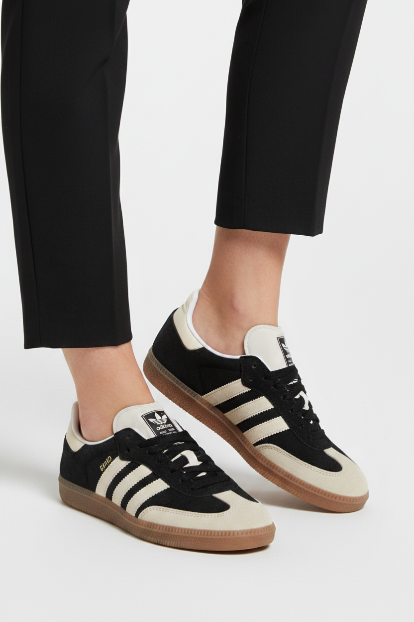 Sneakers Donna Adidas Originals Samba OG W Nere Pelle