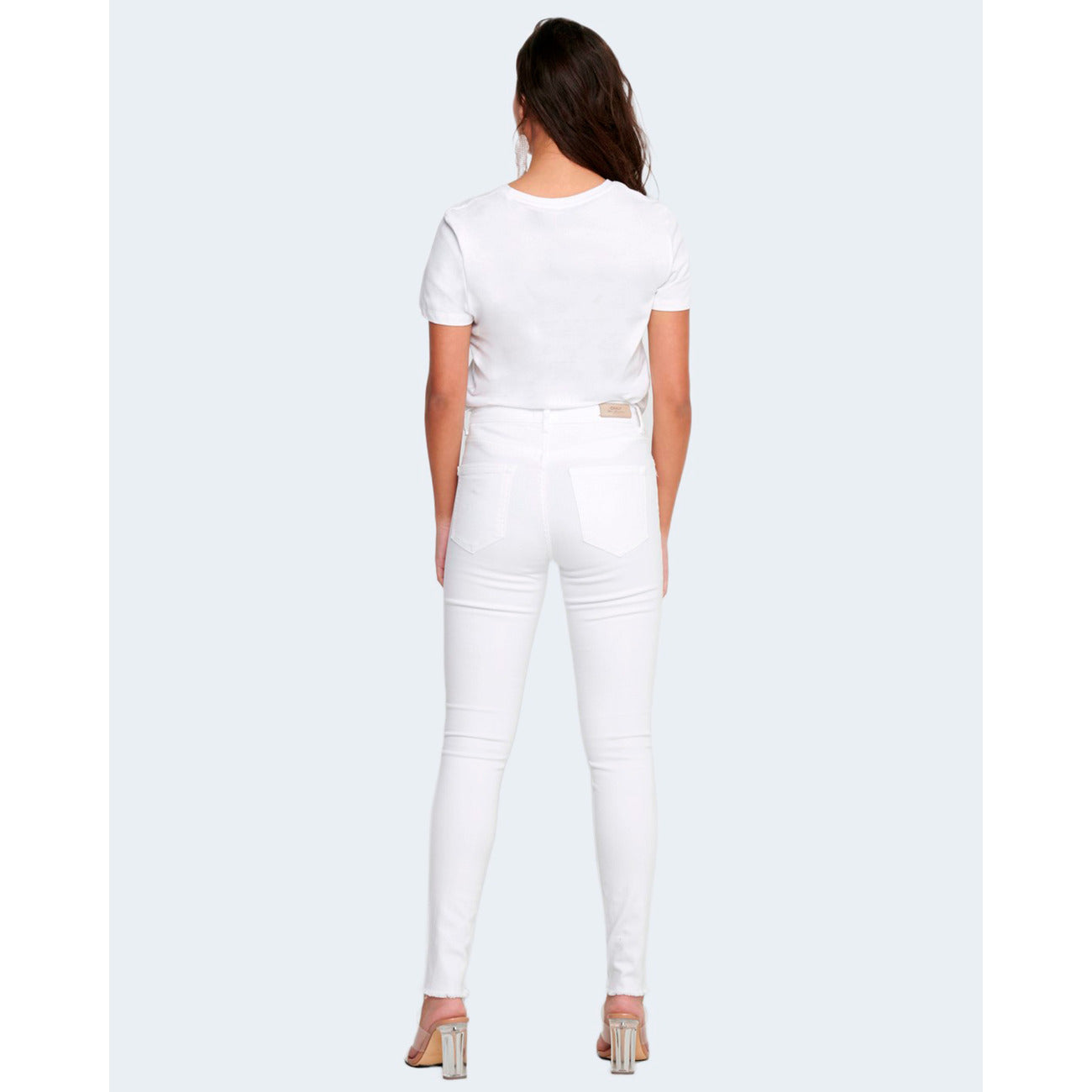 Pantaloni Donna Only Bianchi con Zip
