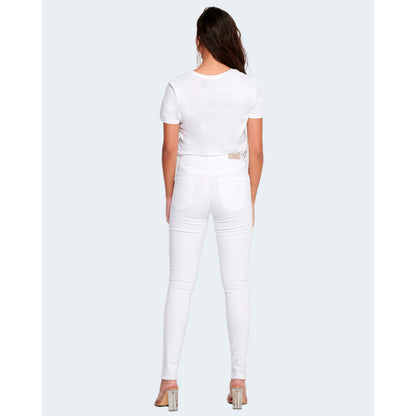 Pantaloni Donna Only Bianchi con Zip