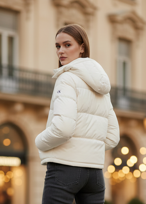 Giubbotto Donna Calvin Klein Jeans Bianco