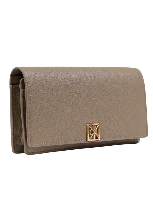 Portafogli Donna Calvin Klein Beige in Pelle