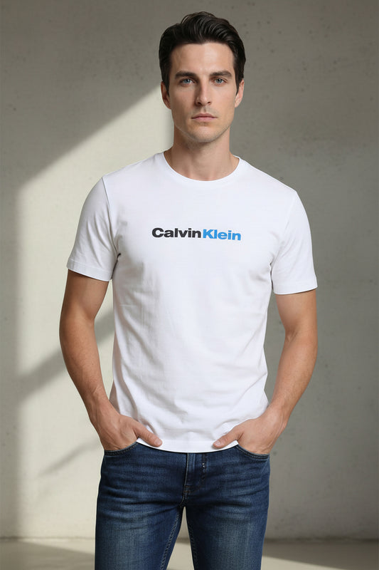 T-Shirt Uomo Calvin Klein Jeans Bianca Stampa