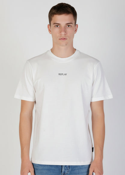 T-Shirt Uomo Replay Bianca in Cotone