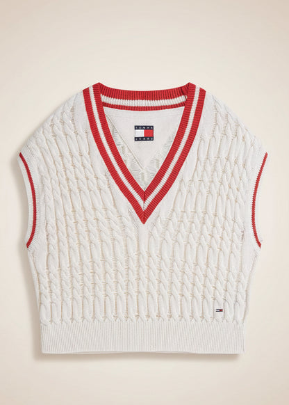 Gilet Donna Tommy Hilfiger Jeans Bianco