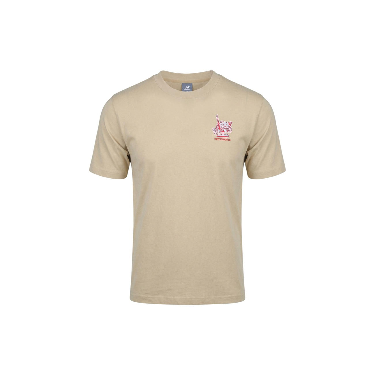 T-shirt Uomo New Balance Bianca in Cotone con Stampa
