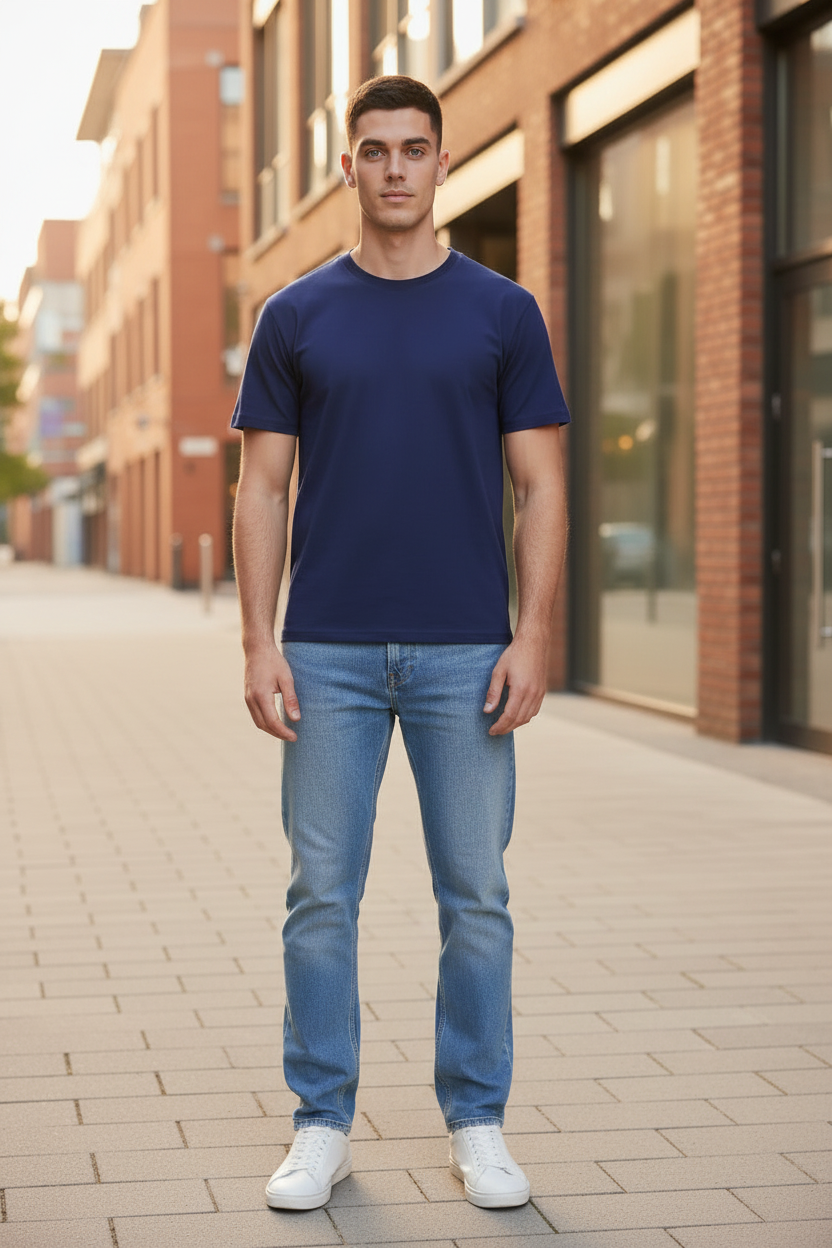 T-Shirt Uomo Hydra Clothing Blu Manica Corta