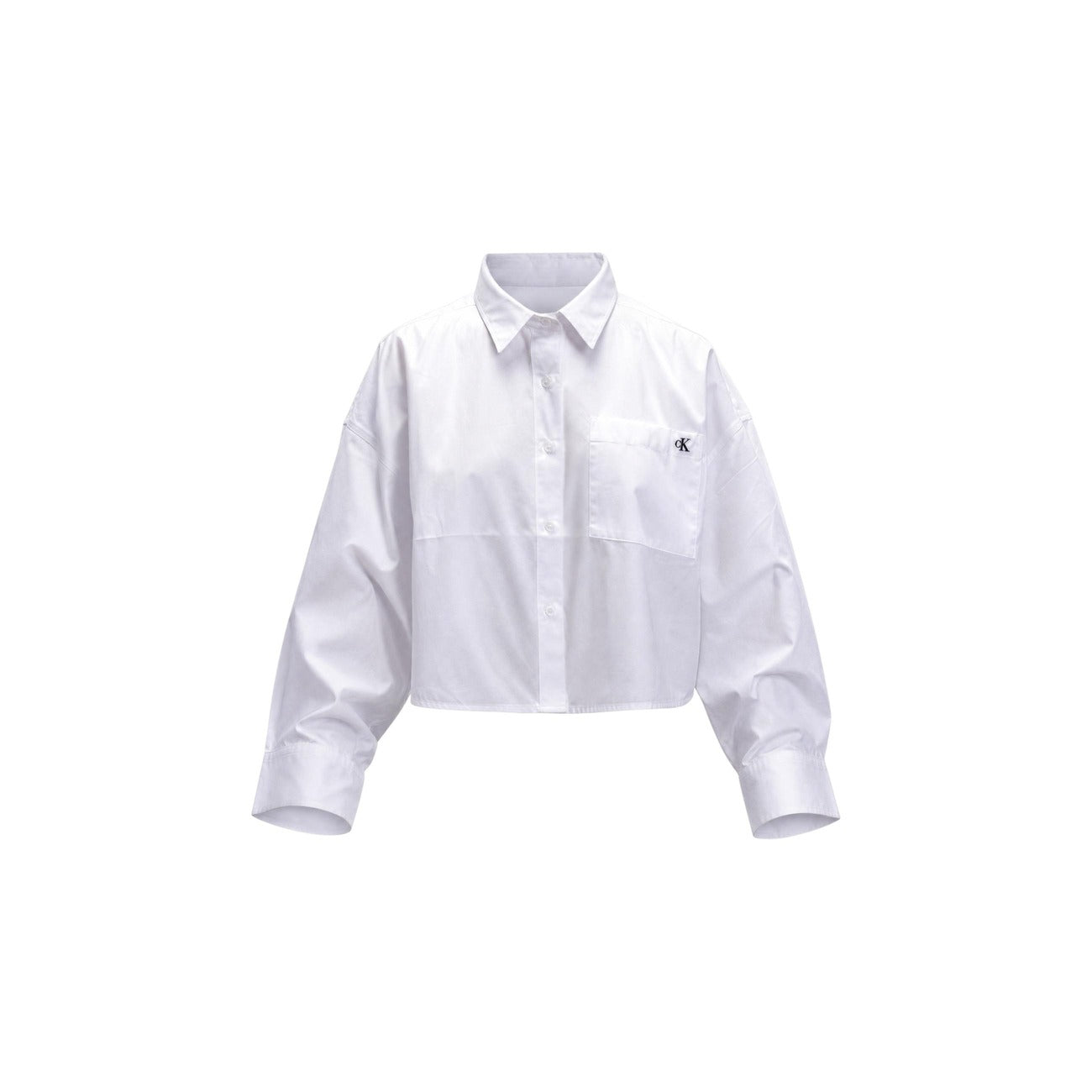 Camicia Donna Calvin Klein Jeans Bianca Manica Lunga