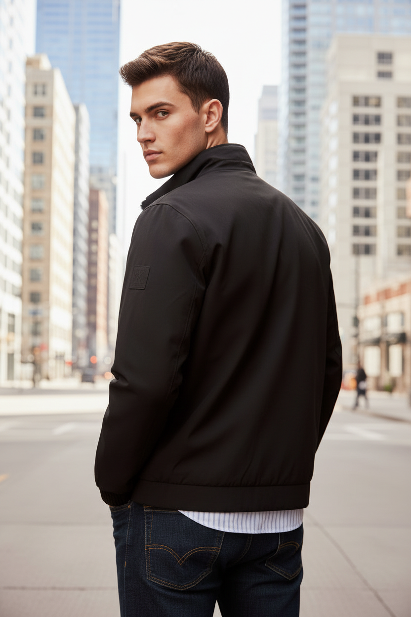 Giacca Uomo Calvin Klein Jeans Nera con Cerniera