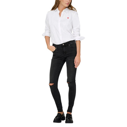 Camicia Donna Jacqueline De Yong Bianca con Ricamo