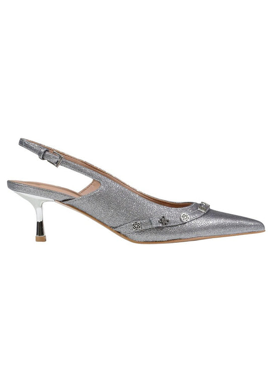 Sandali Donna Guess Argento Tacco a Spillo