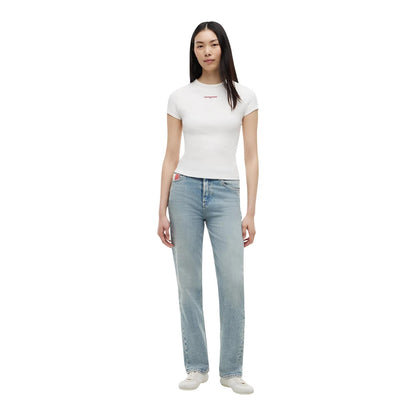 T-Shirt Donna Tommy Hilfiger Jeans Manica Corta Bianca